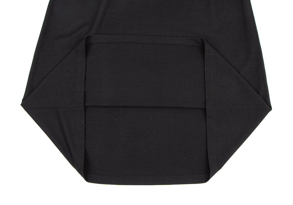 ISSEY MIYAKE JAPAN. Plantation Line. Black Long Wool Skirt