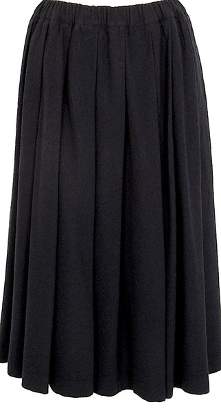 Comme des Garçons blue pleated skirt with floral lace side