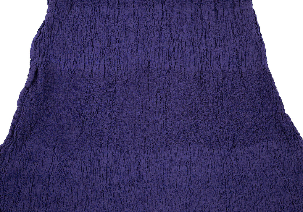 ISSEY MIYAKE Japan. "me" Eggplant Color Cauliflower Striped Dress
