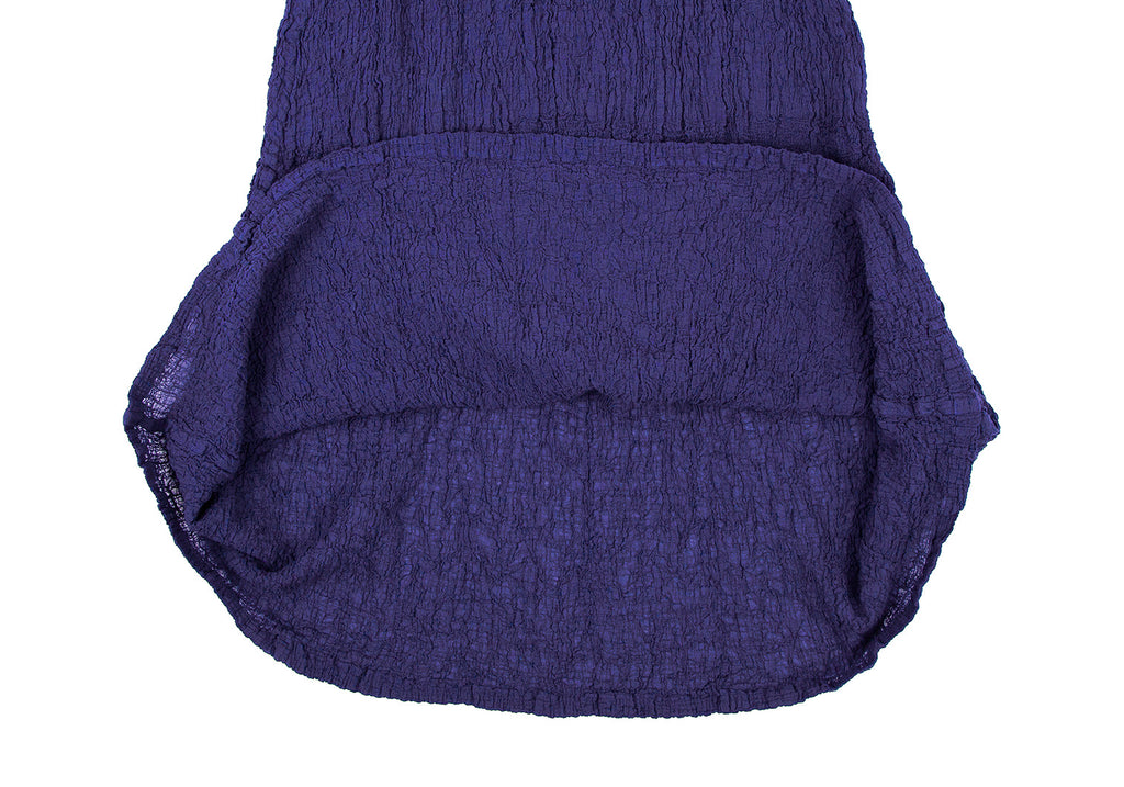 ISSEY MIYAKE Japan. "me" Eggplant Color Cauliflower Striped Dress