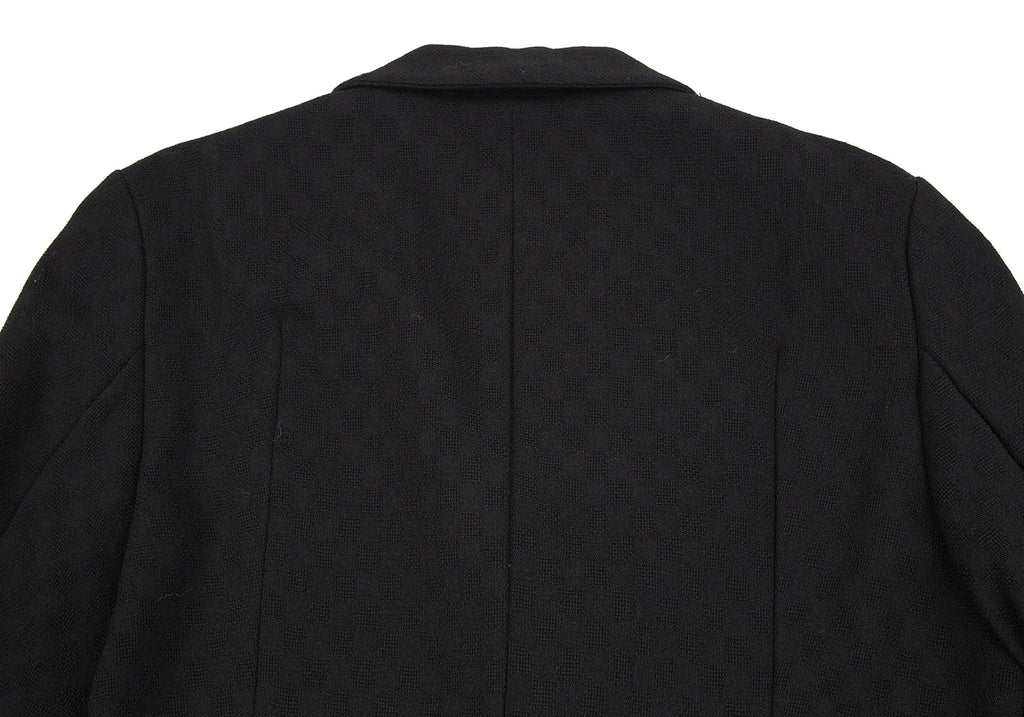 COMME des GARCONS JAPAN. TRICOT. Black Wool Jacquard Jacket