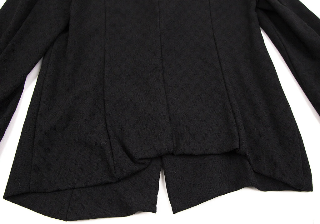COMME des GARCONS JAPAN. TRICOT. Black Wool Jacquard Jacket