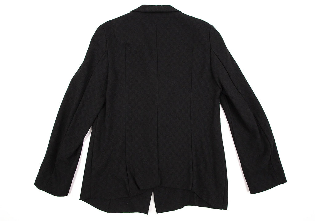 COMME des GARCONS JAPAN. TRICOT. Black Wool Jacquard Jacket