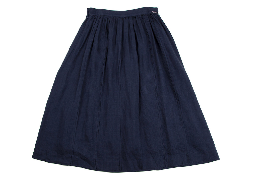 Mademoiselle NON NON JAPAN. Navy Linen Pleats Skirt