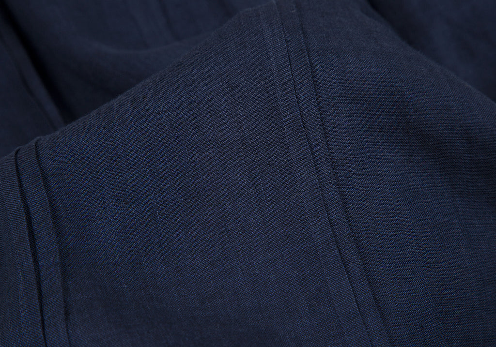 Mademoiselle NON NON JAPAN. Navy Linen Pleats Skirt