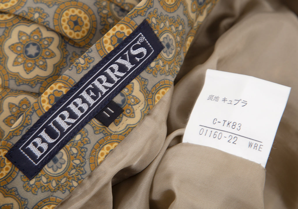 Burberry Khaki/Grey Damask Printed Fly Front Skirt