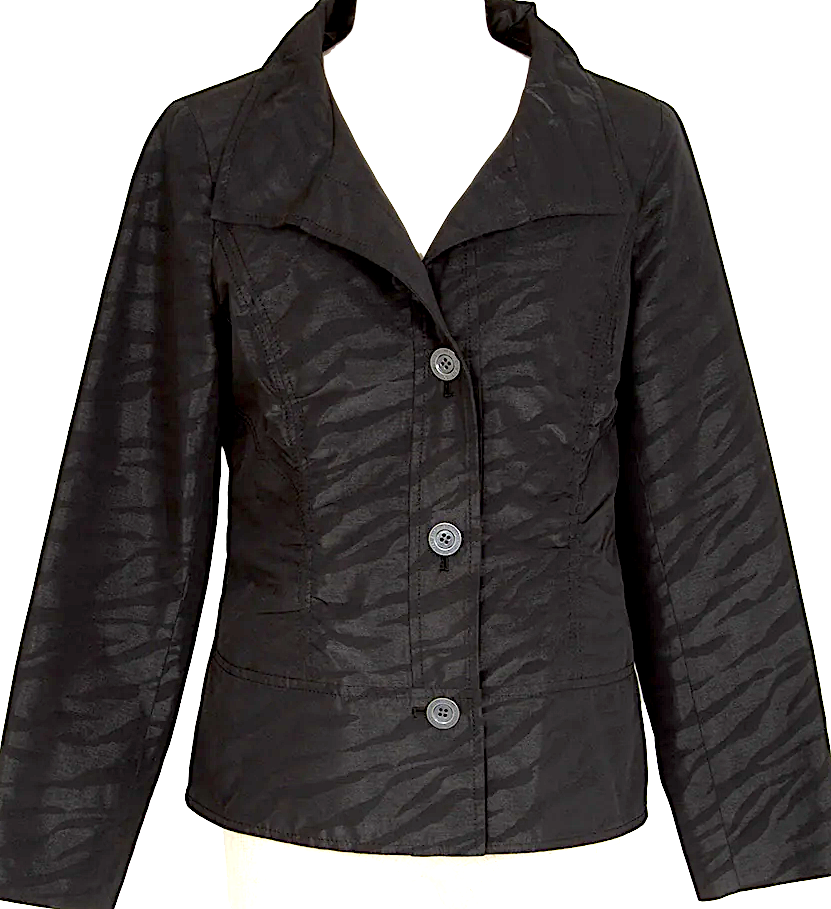 KRIZIA Paris. EVEX by KRIZIA Tiger Black Jacquard Luster Jacket