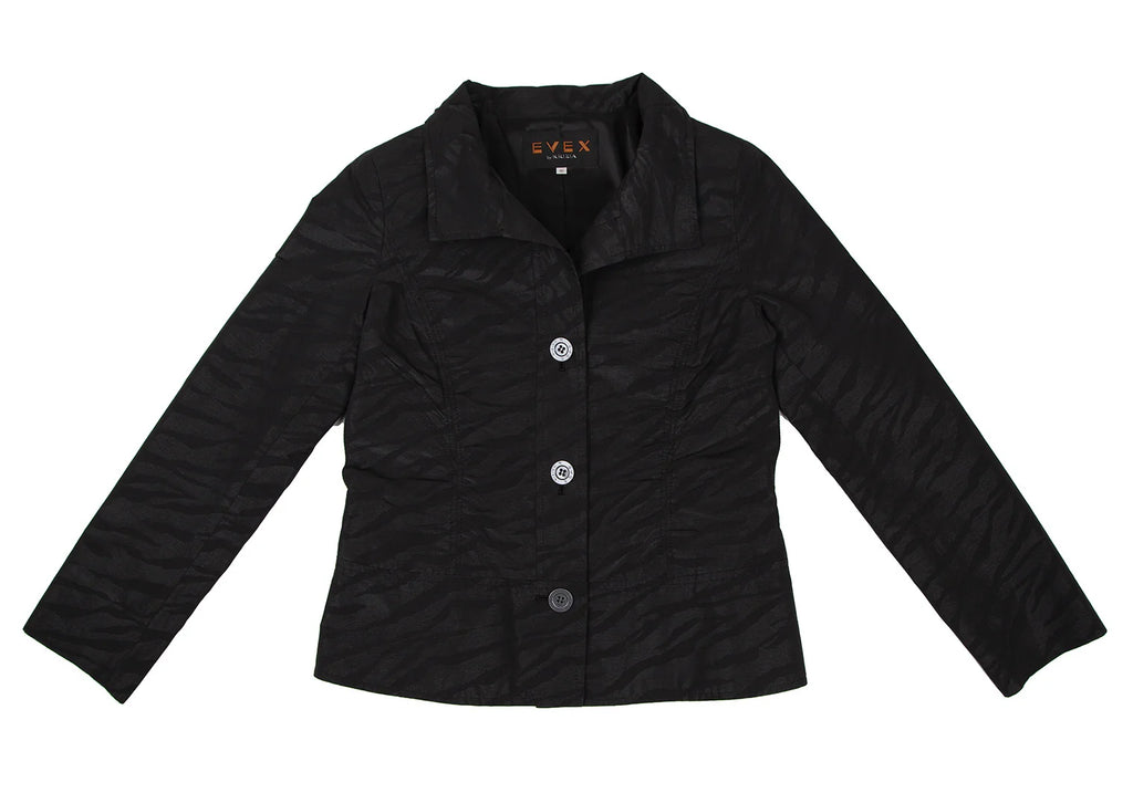 KRIZIA Paris. EVEX by KRIZIA Tiger Black Jacquard Luster Jacket