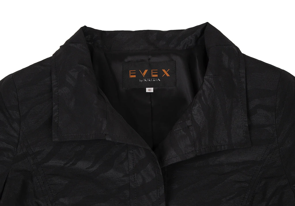 KRIZIA Paris. EVEX by KRIZIA Tiger Black Jacquard Luster Jacket