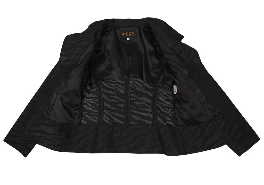KRIZIA Paris. EVEX by KRIZIA Tiger Black Jacquard Luster Jacket