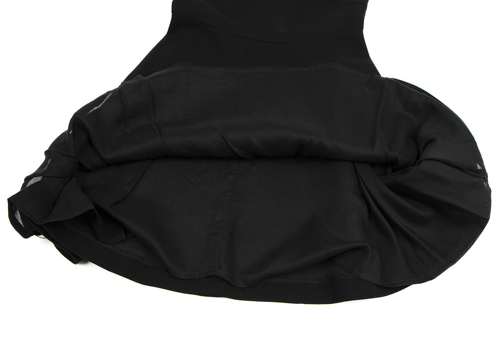 ISSEY MIYAKE JAPAN. Black EPOCA Cotton Sleeveless Dress