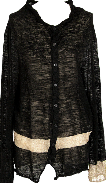 トップス Y's linen knit cardigan Y's × Yohji Yamamoto Aymstetrical Double Zip Linen Knit