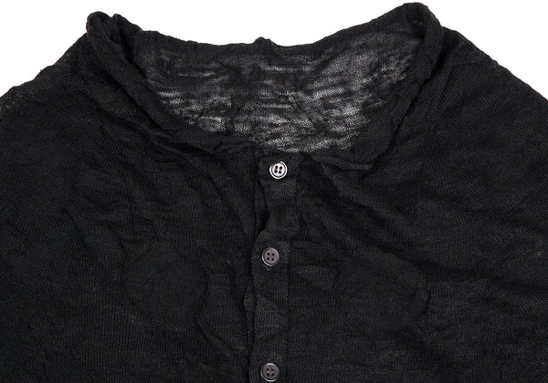 トップス Y's linen knit cardigan Y's × Yohji Yamamoto Aymstetrical Double Zip Linen Knit