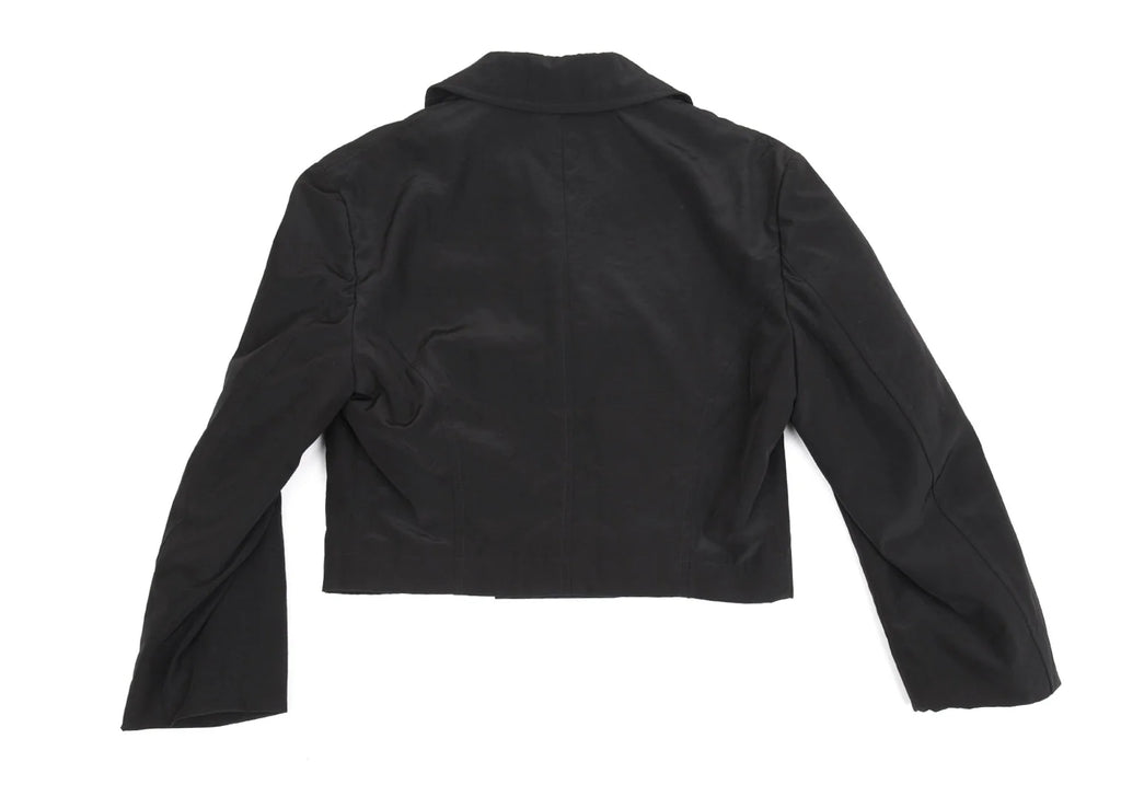 COMME des GARCONS JAPAN. TRICOT. Black Quilting Lining Cropped Short Jacket