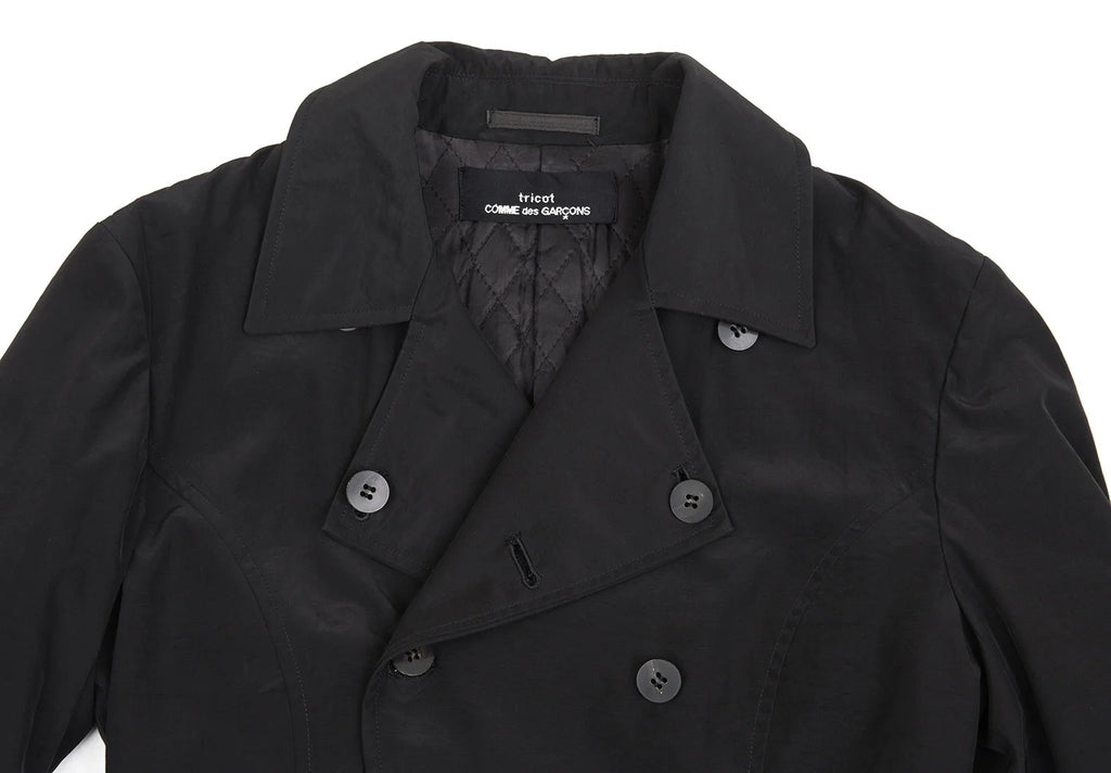 COMME des GARCONS JAPAN. TRICOT. Black Quilting Lining Cropped Short Jacket