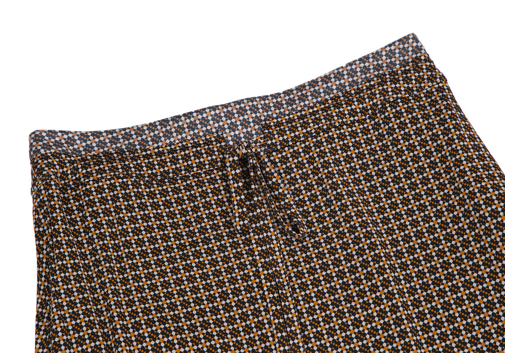 mila schon Black, Mustard, White Grid Geometric Print Stretch Shirt & Skirt Suit, or Separates