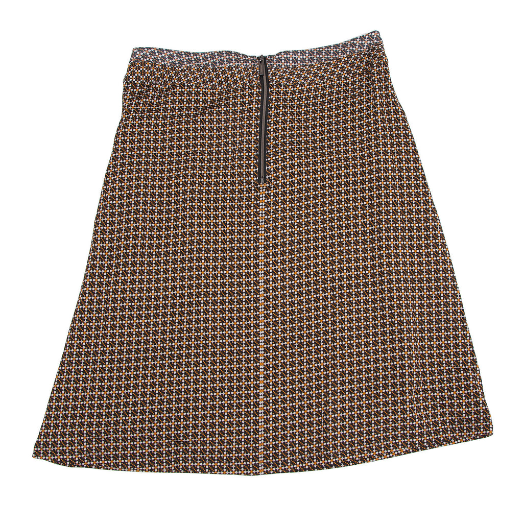 mila schon Black, Mustard, White Grid Geometric Print Stretch Shirt & Skirt Suit, or Separates