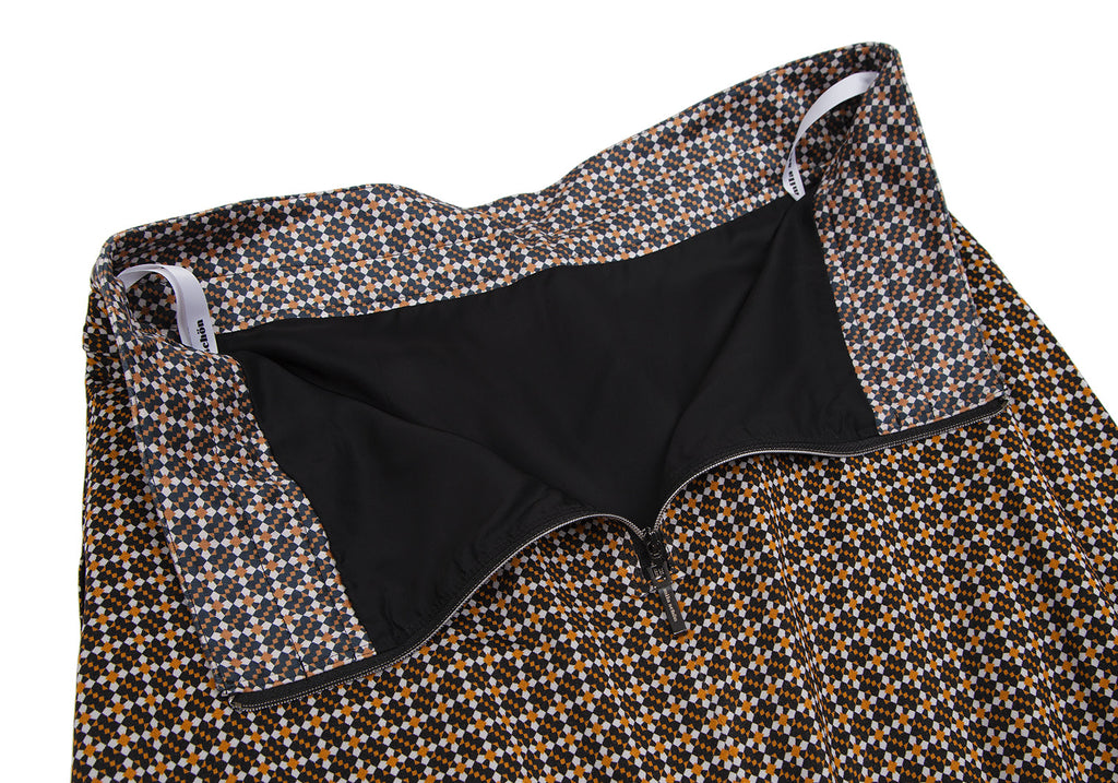 mila schon Black, Mustard, White Grid Geometric Print Stretch Shirt & Skirt Suit, or Separates