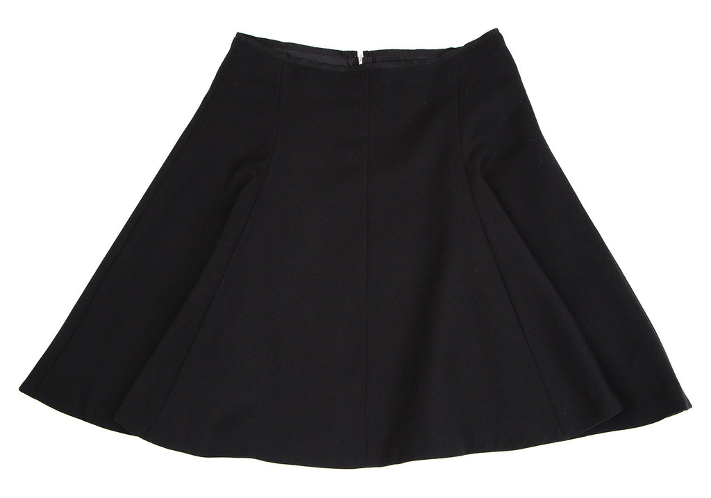 UNITED ARROWS JAPAN. BEAUTY & YOUTH. Black Back Zip Stretch Flare Mini Skirt