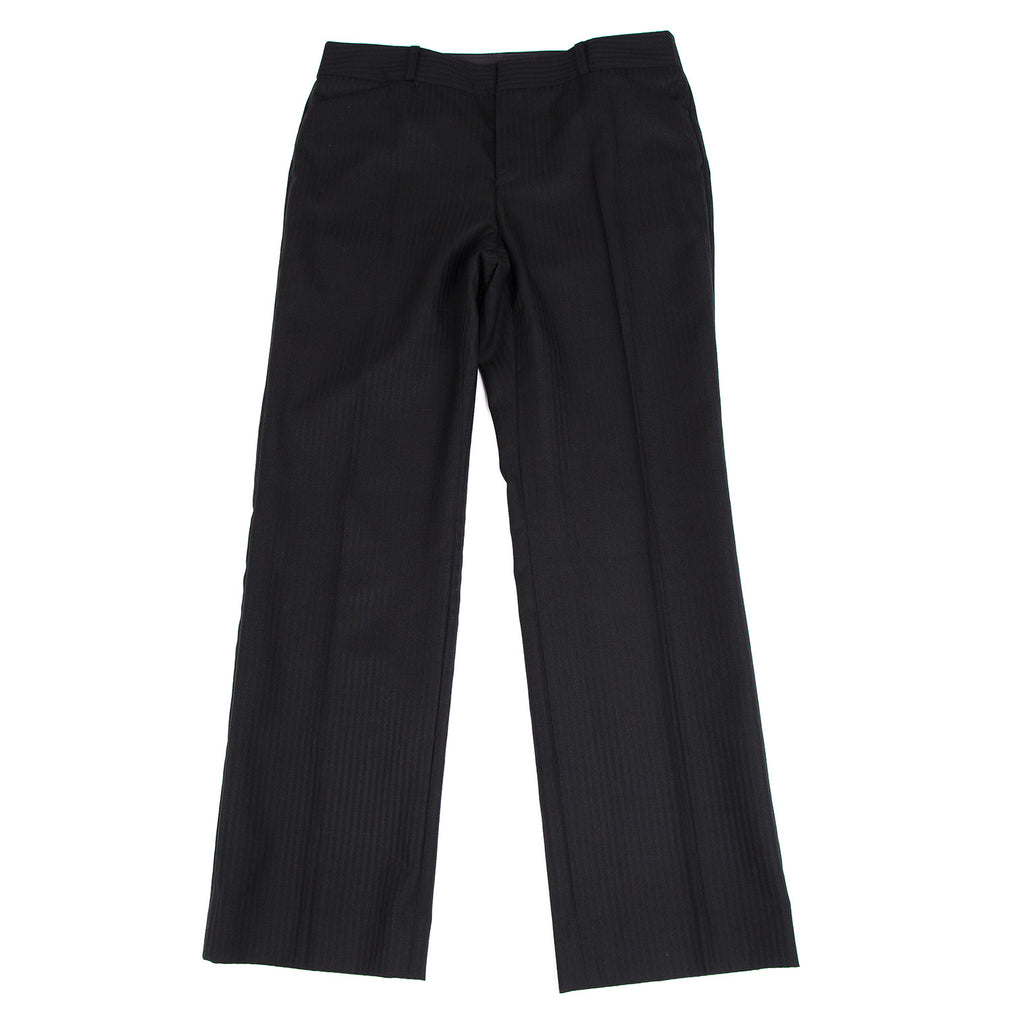 UNITED ARROWS JAPAN. Black Wool Stripe Pants