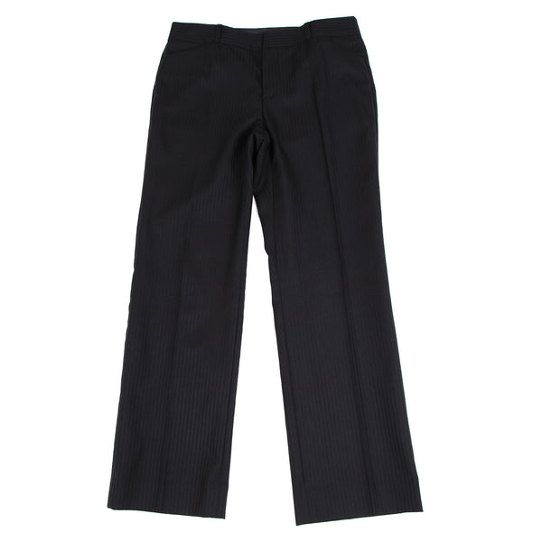 UNITED ARROWS JAPAN. Black Wool Stripe Pants | PILGRIM NEW YORK UNITED ARROWS JAPAN. Black Wool Stripe Pants | PILGRIM NEW YORK