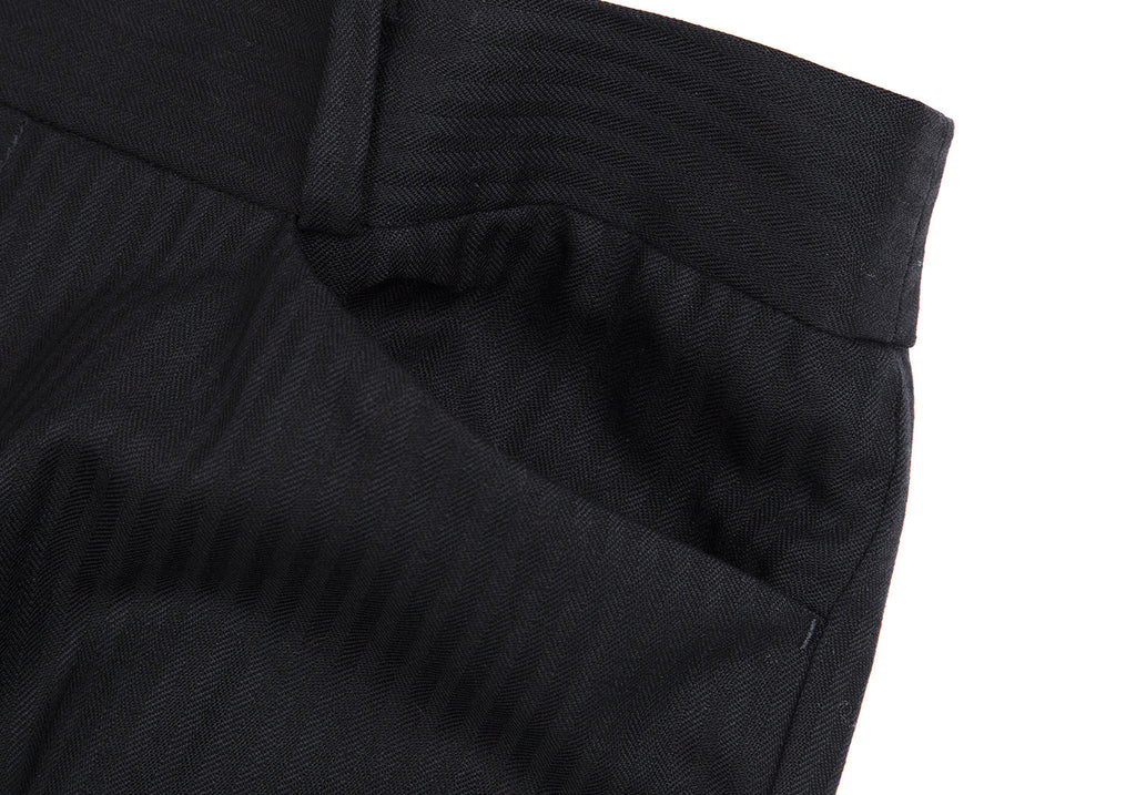 UNITED ARROWS JAPAN. Black Wool Stripe Pants