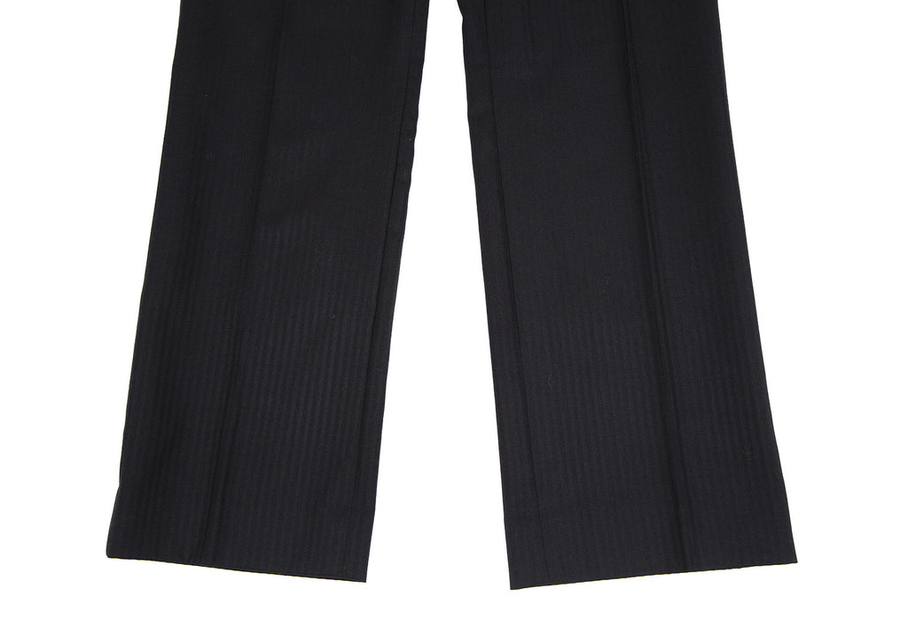UNITED ARROWS JAPAN. Black Wool Stripe Pants
