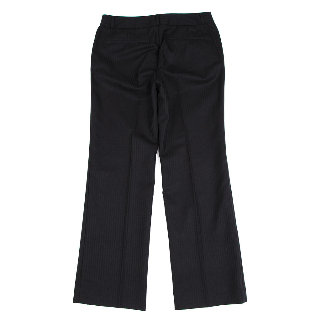 UNITED ARROWS JAPAN. Black Wool Stripe Pants