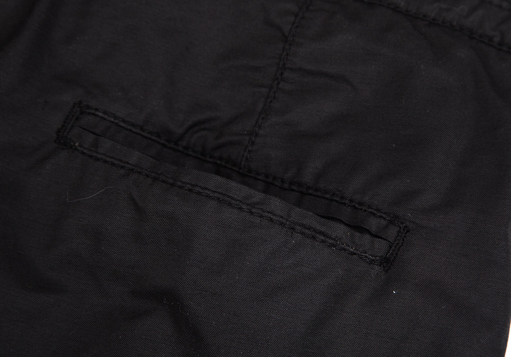 JEAN PAUL GAULTIER PARIS. Black Waist Logo Taping Dyed Wide Pants