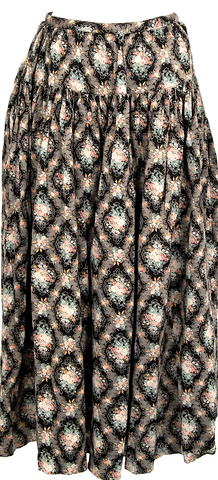 Miu Miu Italy. Black Polyester, Acetate, Nylon Front Zip Skirt
