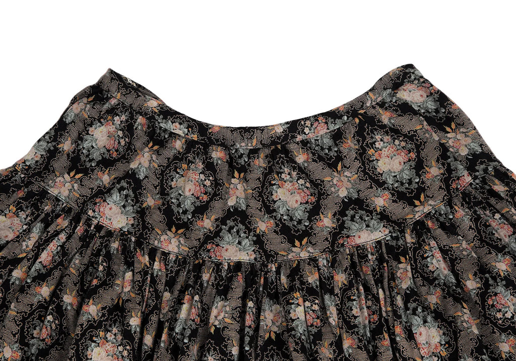PINK HOUSE JAPAN. Multi-Color Flower Pattern Print Cotton Skirt