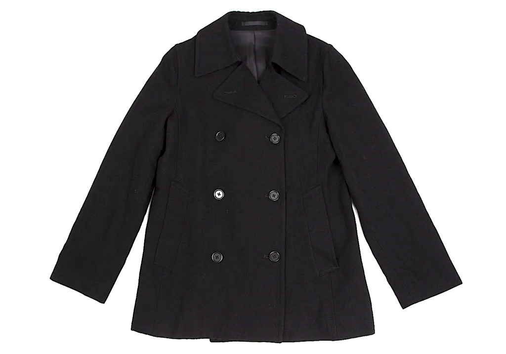 MARGARET HOWELL LONDON/TOKYO. Black Wool Pea Coat