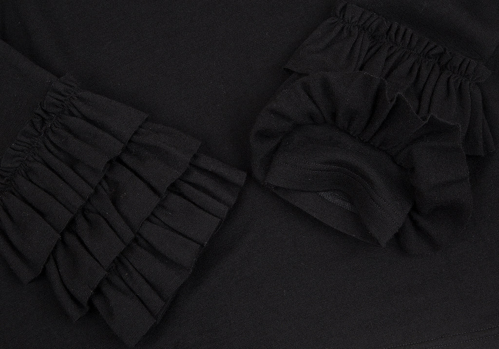 COMME des GARCONS JAPAN. noir kei ninomiya. Black Frill Decoration Wool Knit Blouse/Top
