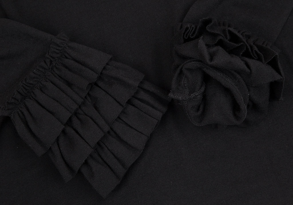 COMME des GARCONS JAPAN. noir kei ninomiya. Black Frill Decoration Wool Knit Blouse/Top