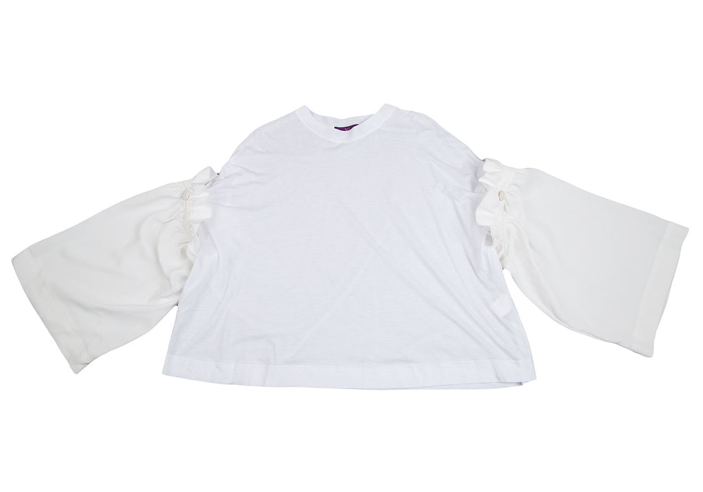 Yohji Yamamoto Japan. TAKESHI KOSAKA by Y's Pink Label White Removable Sleeves Shirt