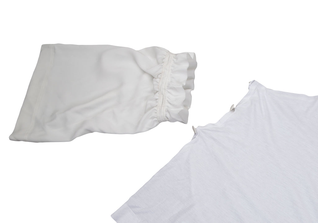 Yohji Yamamoto Japan. TAKESHI KOSAKA by Y's Pink Label White Removable Sleeves Shirt