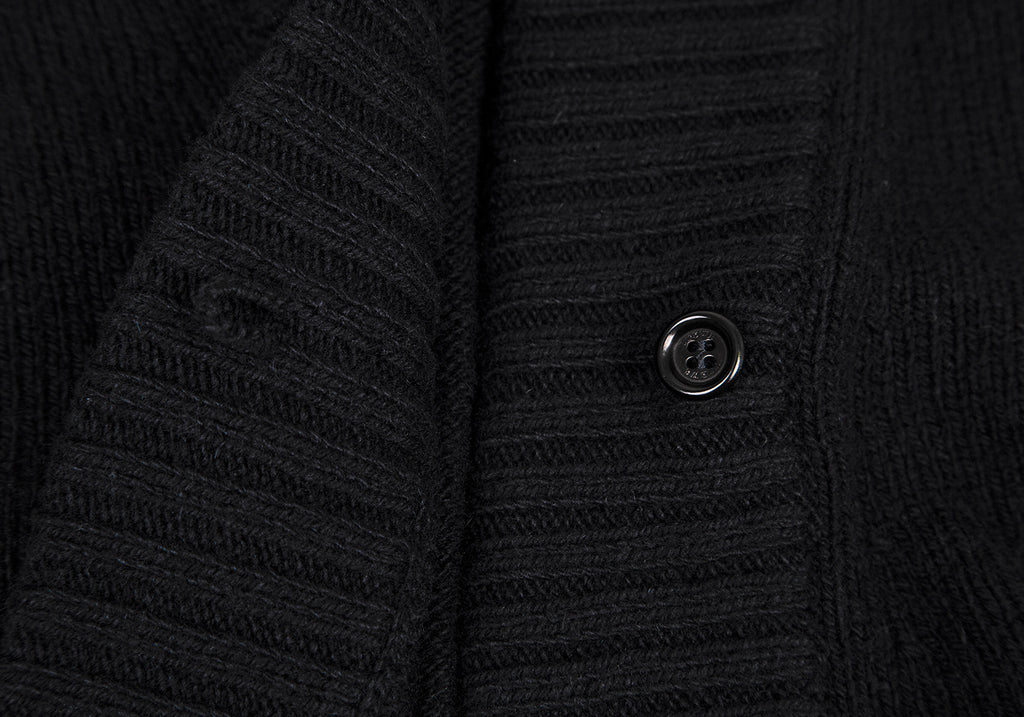 Loewe Madrid. Black Cashmere Knit Cardigan