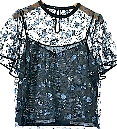 トップス JACQUARD FLOWER PATTERN SHEER BLOUSE 11_a47bec68-5cd9-4f3d-b4ec-