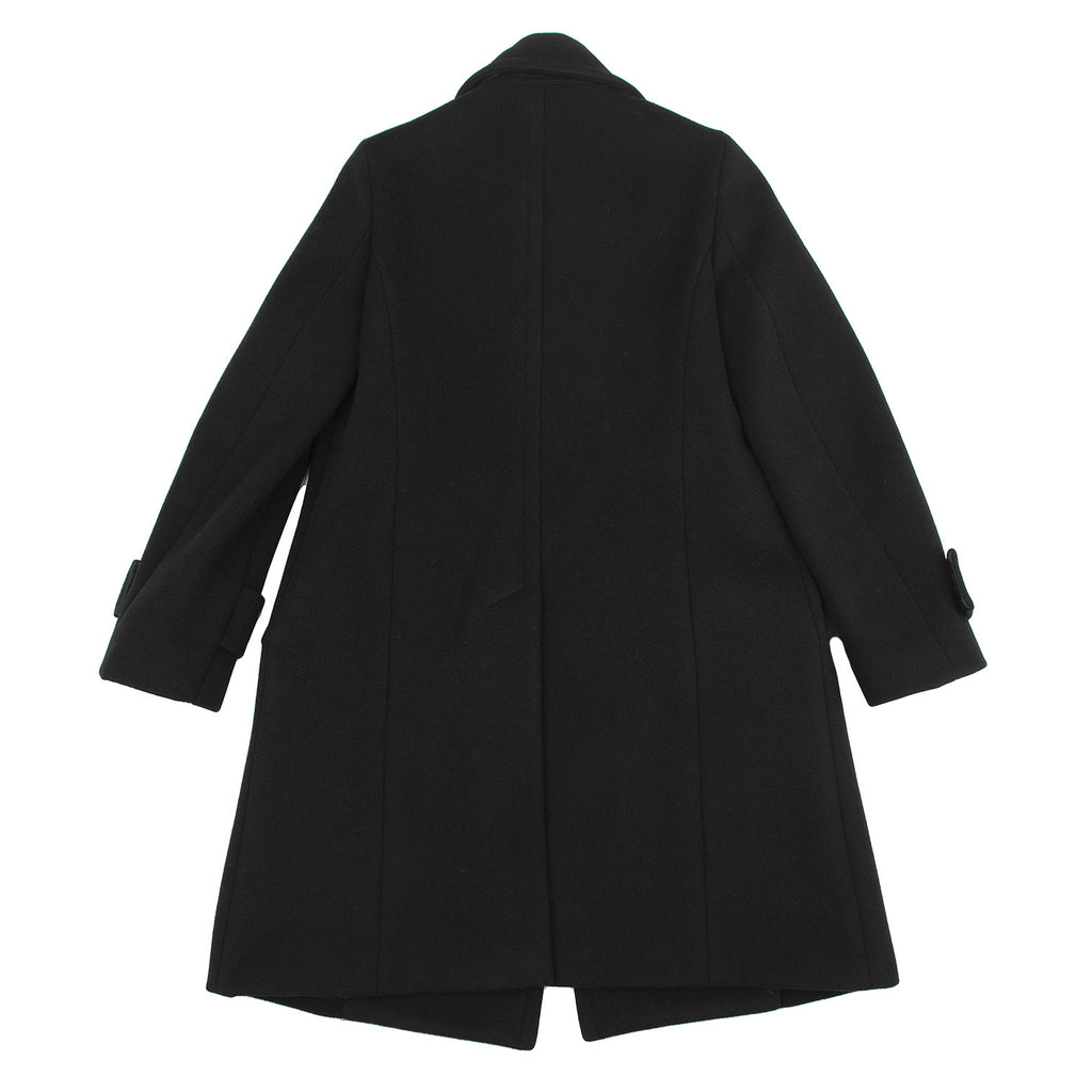 green JAPAN. Black Wool Double Button Coat
