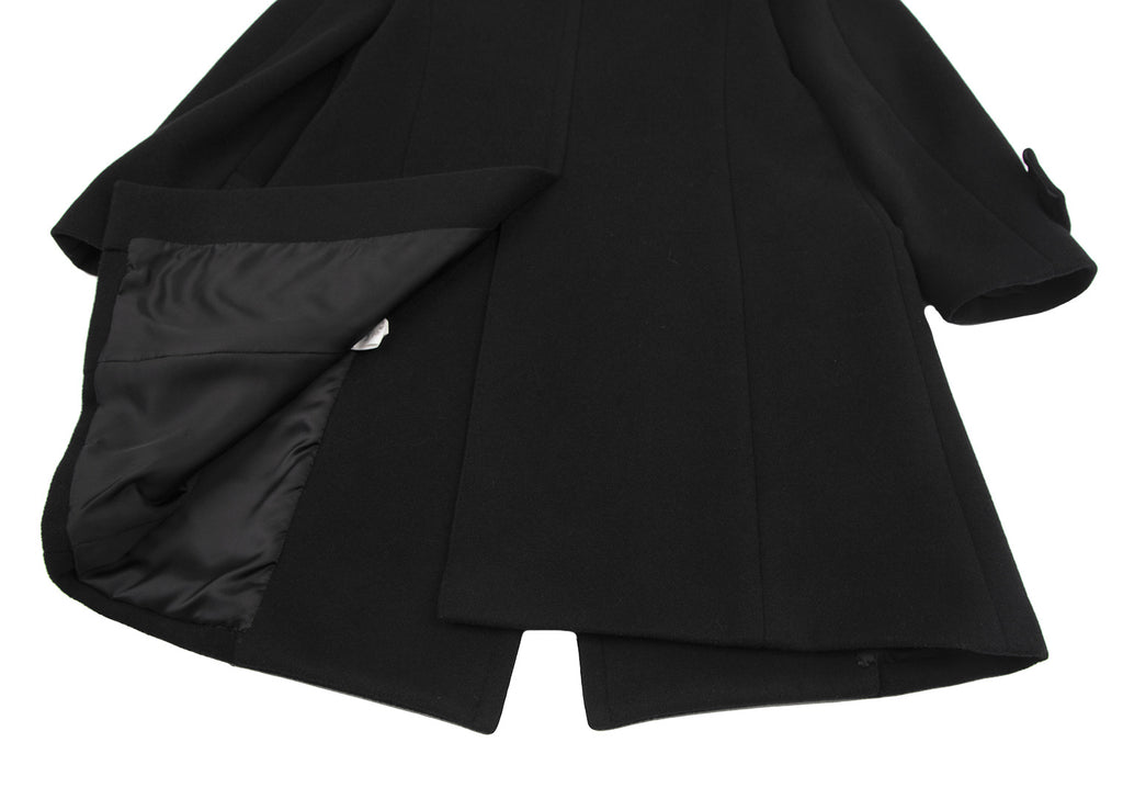 green JAPAN. Black Wool Double Button Coat
