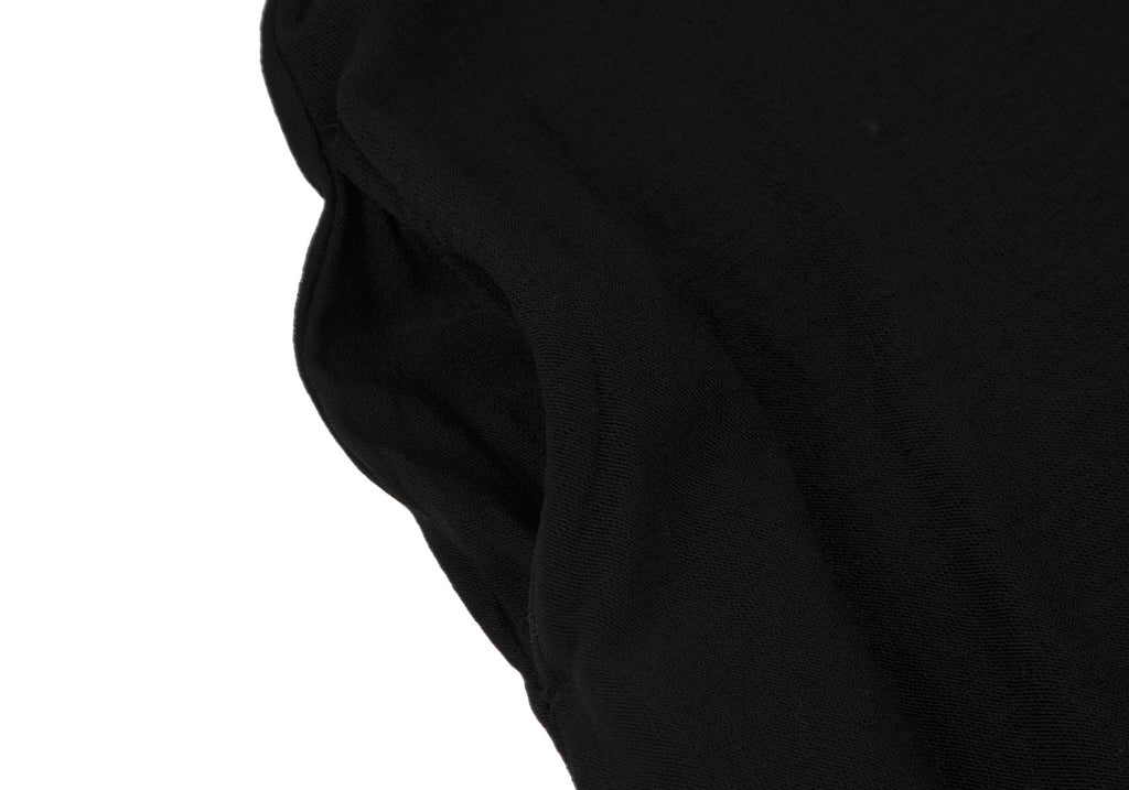 Issey Miyake Japan. "Zucca Line" Black V-Neck Knit Wool Dress