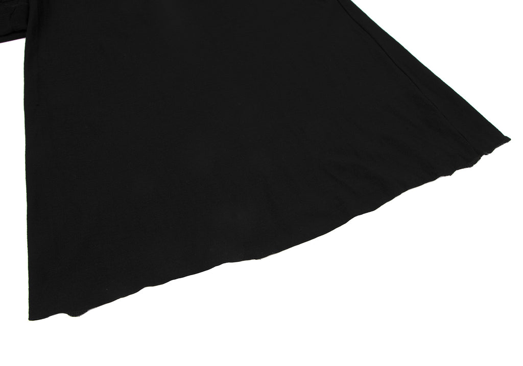 Issey Miyake Japan. "Zucca Line" Black V-Neck Knit Wool Dress