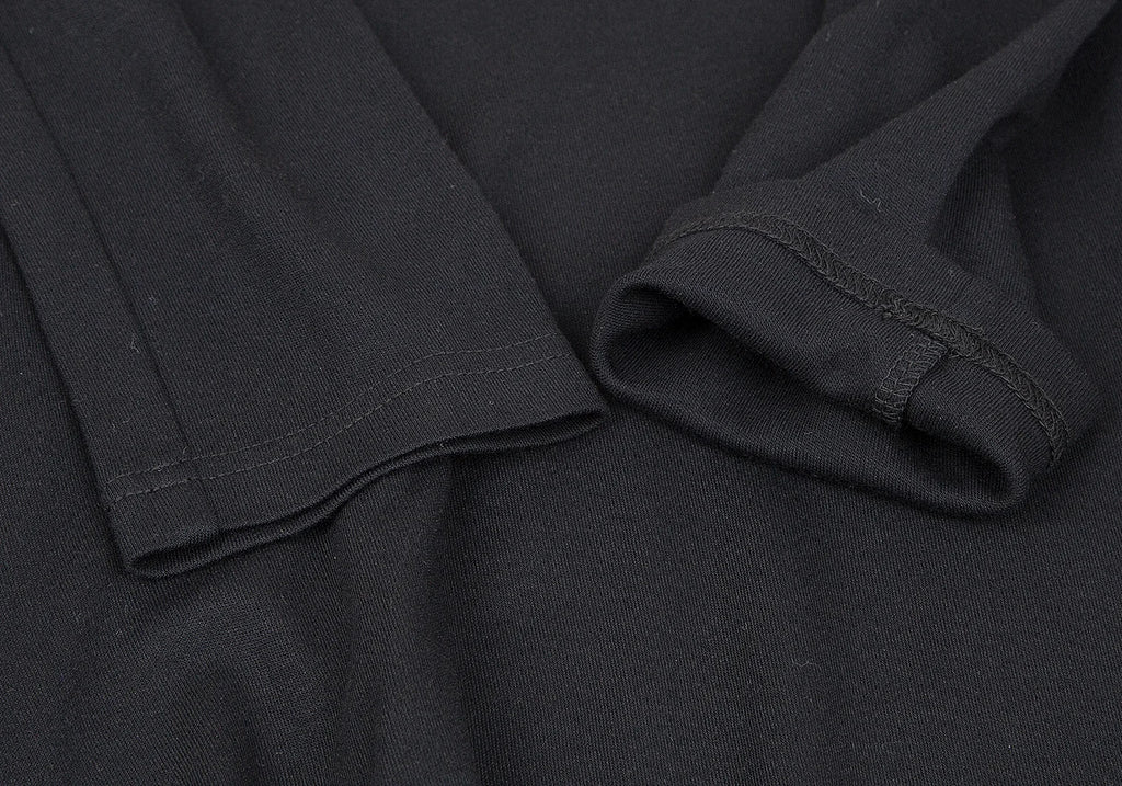 YOHJI YAMAMOTO JAPAN. MICHIKO by Y’s Rayon Wool Stretched Asymmetry Black Dress