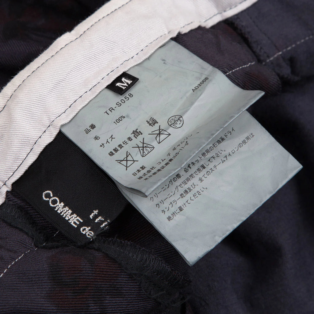 COMME des GARCONS JAPAN. TRICOT. Wool Dyed Purple Floral Wrap Skirt