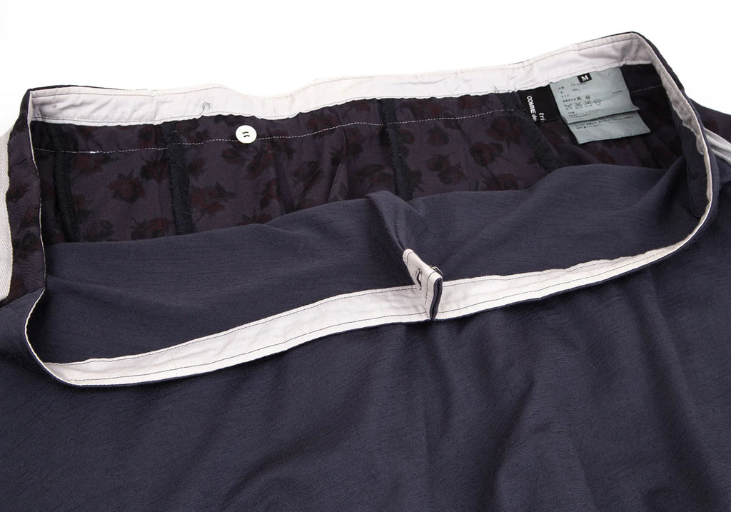 COMME des GARCONS JAPAN. TRICOT. Wool Dyed Purple Floral Wrap Skirt