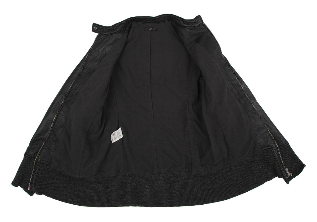 ESTNATION Japan. Black Lambskin Leather Single Jacket