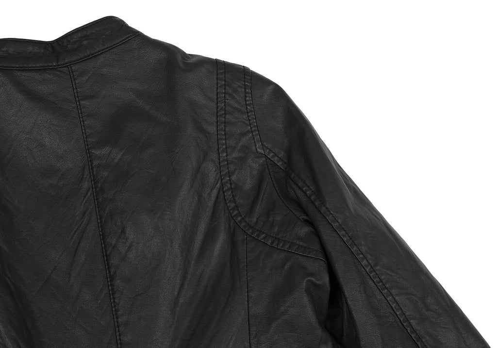 ESTNATION Japan. Black Lambskin Leather Single Jacket