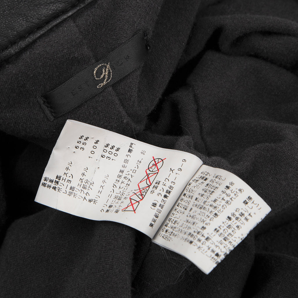 ESTNATION Japan. Black Lambskin Leather Single Jacket