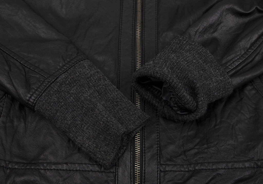 ESTNATION Japan. Black Lambskin Leather Single Jacket