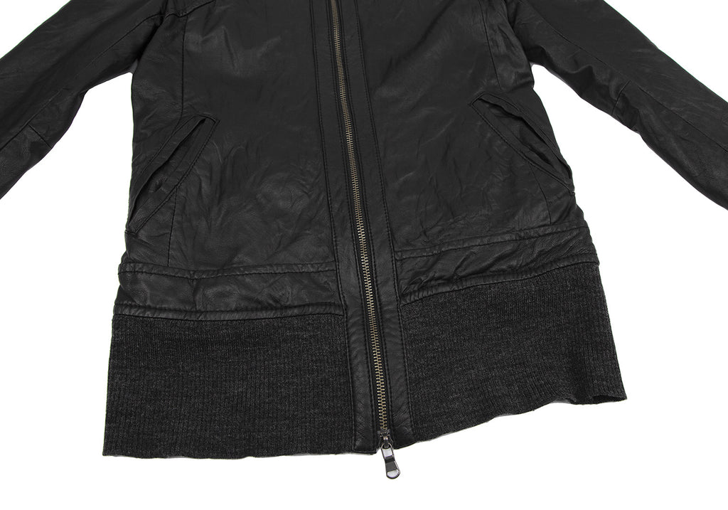 ESTNATION Japan. Black Lambskin Leather Single Jacket